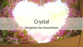  Presentation with spring tree - Presentation having background branches form a heart background and a cream colored foreground