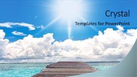  Presentation with contemplating - Amazing presentation having background bridge - contemplating the sea jetty backdrop and a  colored foreground