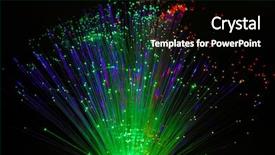  Presentation with green technology - Presentation theme having technology background bunch of green red fibre optics more in my portfolio background and a black colored foreground