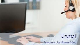  Presentation with close up of bark - Slides with background call centre - close up of a blonde background and a sky blue colored foreground