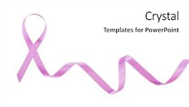  Presentation with pink ribbon - Slide set featuring background cancer - pink ribbon sign isolated background and a white colored foreground