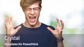  Presentation with glasses - PPT theme with background celebrating mad and crazy background and a  colored foreground