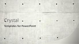  Presentation with cement - PPT theme featuring background-cement-wall-with-holes background and a sky blue colored foreground