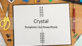  Presentation with notebook texture - Slide set featuring background checks - back to school and accessories background and a white colored foreground