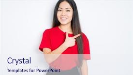  Presentation with sexy santa woman red - PPT theme enhanced with background cheerful with a smile background and a  colored foreground