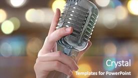  Presentation with noel - Theme consisting of background concept of christmas music background and a coral colored foreground