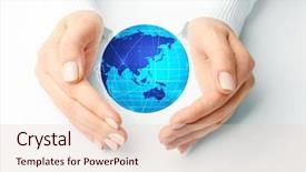  Presentation with political woman - Slides with background concept of global leadership background and a lemonade colored foreground