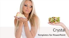  Presentation with white healthy food - Slide deck featuring background concept of healthy food background and a lemonade colored foreground