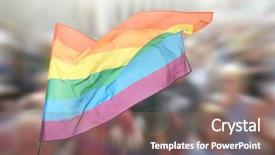  Presentation with gay rights - Audience pleasing theme consisting of background concept of lgbt backdrop and a violet colored foreground