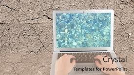  Presentation with soil conservation - Amazing PPT layouts having background concept of water backdrop and a coral colored foreground