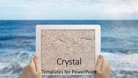  Presentation with ocean conservation - Slide deck having background concept of water background and a mint green colored foreground