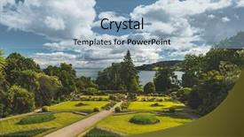  Presentation with water blue sky and peaceful - Audience pleasing slides consisting of background cozy walking paths ideal backdrop and a light blue colored foreground