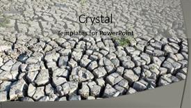 Presentation with cracked - Slide deck featuring background cracked dried ground with discarded bottle background and a light gray colored foreground