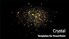  Presentation with gold glitter - Audience pleasing slide deck consisting of background dark gold and black backdrop and a black colored foreground
