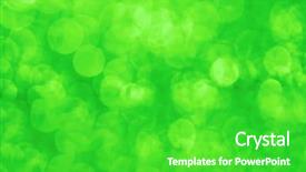  Presentation with green abstract bokeh lights - Slide deck consisting of background defocused bokeh background abstract background and a shamrock green colored foreground