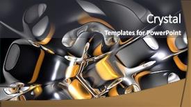  Presentation with silver abstract - Cool new PPT theme with background elektronika - gold silver space abstract 01 backdrop and a dark gray colored foreground