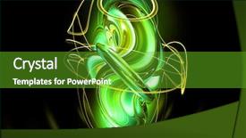  Presentation with green abstract - PPT theme featuring background elektronika - green poison abstract background and a tawny brown colored foreground
