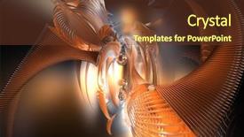  Presentation with orange abstract - Audience pleasing slide set consisting of background elektronika - orange space style abstract 02 backdrop and a tawny brown colored foreground