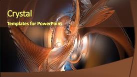  Presentation with orange abstract - Colorful presentation theme enhanced with background elektronika - orange space style abstract backdrop and a tawny brown colored foreground