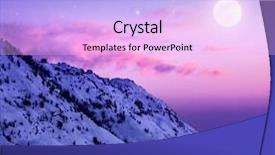  Presentation with snow mountain - Audience pleasing presentation theme consisting of background faraya mountain in lebanon backdrop and a lavender colored foreground