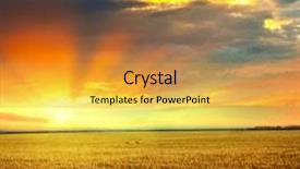  Presentation with field - PPT theme with world on island rinca indonesia background and a  colored foreground.