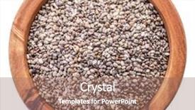  Presentation with organic dry chia seeds - Slide set with background file contains clipping path background and a coral colored foreground