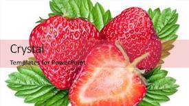  Presentation with strawberry - Cool new slide set with background file contains clipping path backdrop and a  colored foreground