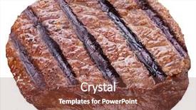  Presentation with steak - Slide deck featuring background file contains clipping path background and a tawny brown colored foreground