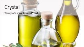  Presentation with olive oil - PPT theme having background file contains clipping path background and a white colored foreground