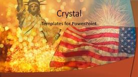  Presentation with usa flag - Slide deck with background for 4th of july background and a yellow colored foreground