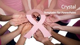  Presentation with breast cancer awareness - Theme enhanced with background for breast cancer awareness background and a coral colored foreground