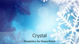  Presentation with blue design - Slide deck featuring background for design with snowflake background and a light blue colored foreground