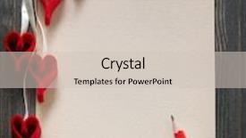  Presentation with hearts - PPT layouts featuring background for design with a note and decorative hearts background and a soft green colored foreground