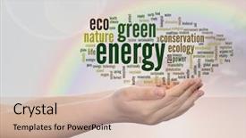  Presentation with eco friendly energy - Slide set with background for environment recycle earth background and a soft green colored foreground