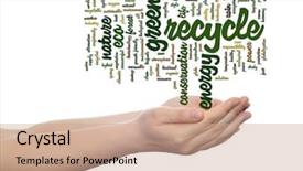  Presentation with eco friendly energy - Colorful presentation design enhanced with background for environment recycle earth backdrop and a  colored foreground