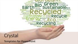  Presentation with eco friendly energy - Slide set consisting of background for environment recycle earth background and a coral colored foreground
