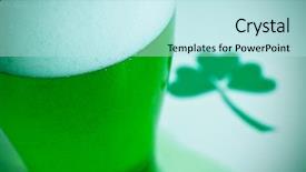  Presentation with closeup of bees flying - Slides with background for saint patricks day background and a sky blue colored foreground