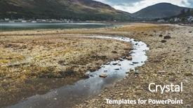  Presentation with water purification crystal - Slide set consisting of background for the autumn collage background and a violet colored foreground