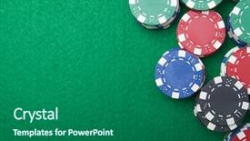  Presentation with poker - Colorful theme enhanced with chips on a green felt backdrop and a dark gray colored foreground