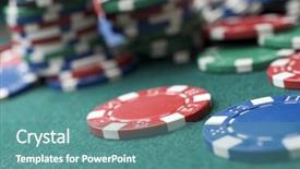  Presentation with green watercolorvbackground - Slide deck featuring chips on a green felt background and a teal colored foreground