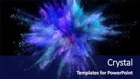  Presentation with explosion - Theme with background freeze motion of abstract background and a navy blue colored foreground
