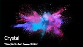  Presentation with abstract dust explosion - Presentation theme with background freeze motion of abstract background and a black colored foreground