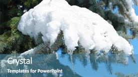  Presentation with snow tree - Audience pleasing slide set consisting of a fur-tree covered backdrop and a teal colored foreground