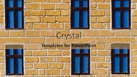  Presentation with brick wall - Slide set with background-from-a-miniature-houses background and a coral colored foreground