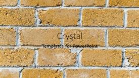  Presentation with brick wall - Colorful presentation design enhanced with background-from-a-miniature-houses backdrop and a coral colored foreground