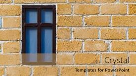  Presentation with brick wall - Audience pleasing slides consisting of background-from-a-miniature-houses backdrop and a coral colored foreground