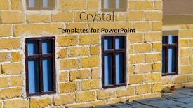  Presentation with brick wall - PPT layouts having background-from-a-miniature-houses background and a yellow colored foreground