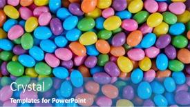  Presentation with jelly bean - Slide deck consisting of background-from-colorful-jelly-bean background and a teal colored foreground