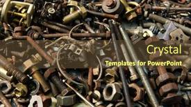  Presentation with hand tools - Slide set with background-from-old-vintage-hand background and a tawny brown colored foreground