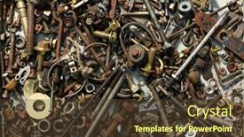  Presentation with hand tools - Slide set featuring background-from-old-vintage-hand background and a tawny brown colored foreground